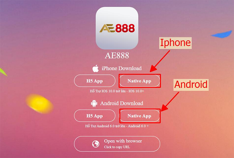 Hướng dẫn tải ứng dụng AE888 trên điện thoại hệ điều hành IOS